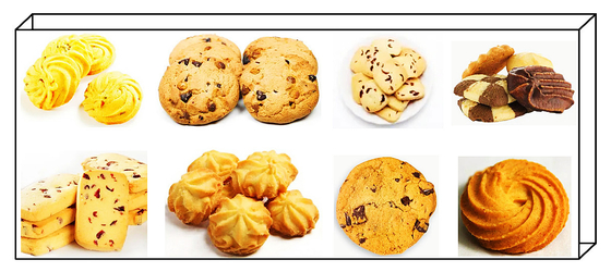 Cookies Production Line Semi Automatic 100KG/H-500KG/H Choco Chips Butter Cookies Production Line Fully Automatic