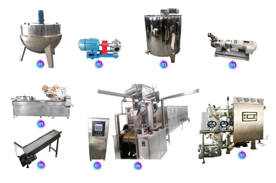 Fruit Taste Hard Candy Production Line Hard Candy Processing Line Equipment Hard Candy Making Machine Lines