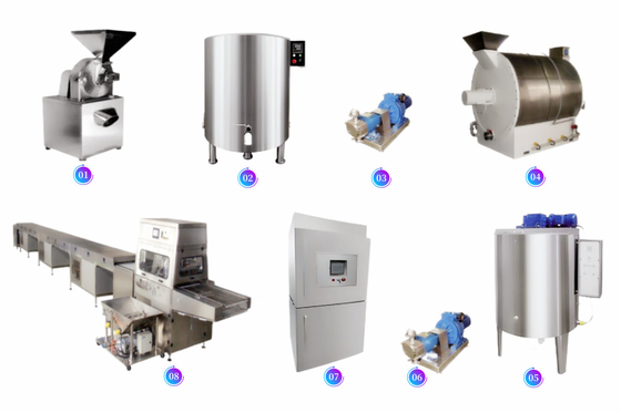 Chocolate Conch Refiner Mahince Big Capacity Chocolate Production Line Machines For Chocolate Factory Use